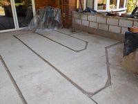 Channels in concrete floor